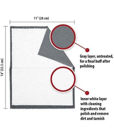 Pro Size Polishing Cleaning Cloth - Made in USA for Gold, Silver, Platinum Jewelry - Large 11 x 14 in Eco-Friendly Cleaner Cloth - Keeps Jewelry Clean and Shiny - Buy Online on GoSupps.com