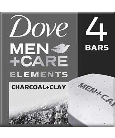 Dove Men+Care Elements Charcoal + Clay Body and Face Bar 4 oz - Pack of 4 - Buy Online on GoSupps.com