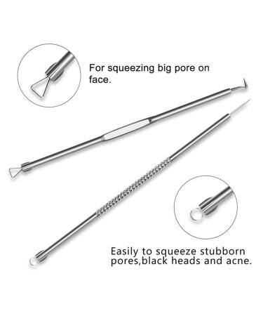 9 in 1 Pimple Popper Tool Kit - Blackhead Remover & Comedones Extractor for Face & Nose | Includes PU Bag | International Shipping - Buy Online on GoSupps.com