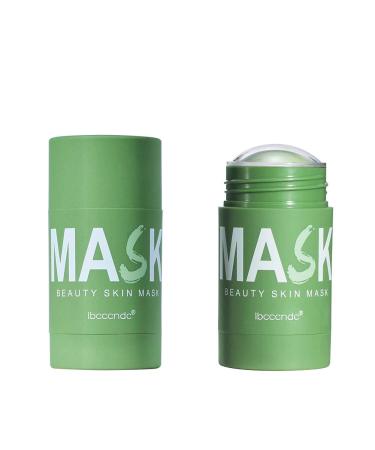 Green Tea Purifying Clay Face Mask, Blackhead Remover Oil Control Face Moisturizes Deep Clean Pore Purifying Clay Stick Deep Cleansing Mask, Exfoliating Mask for All Skin Men Women