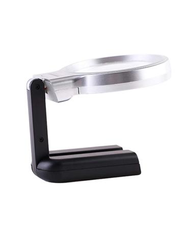 Glass Foldable Handheld Desktop Dual Use with Light Portable Magnifier