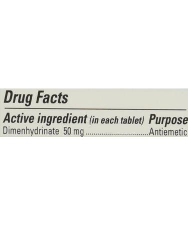 Dramamine Dimenhydrinate 50mg Chewable Tablets - Orange Flavor - 8 Tablets | Antiemetic Relief - Buy Online on GoSupps.com