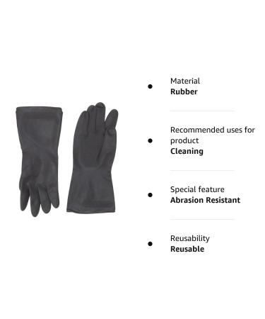 Elliott Heavy Duty Household and Maintenance Rubber Gloves Extra large Gloves with breathable flock Lining and non-slip grip One pair of Black Gloves XL - Buy Online on GoSupps.com