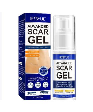 Scar Gel Scar Remover Gel for Old & New Scars - Advanced Scar Gel Contain Retinol Allantion Vitamin E for Surgical Scars C-Section & Keloid Burn Acne