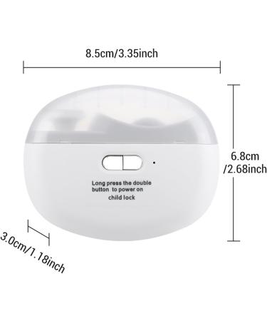 Electric Nail Cutter - 3in1 Safe Fingernail Clippers Nail File Nail Trimmer Nail Polisher with Light | 2 Speed Automatic Finger Nail Clipper Women Manicure Set Nail Clippers for Baby Kids White - Buy Online on GoSupps.com