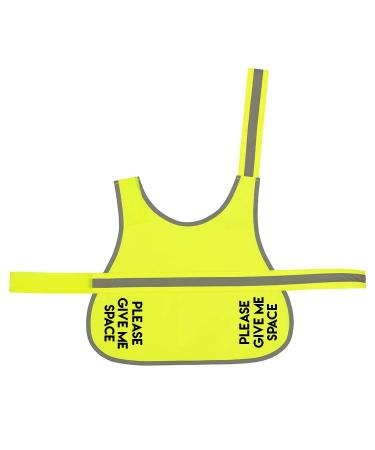 Spoilt Rotten Pets Small Size Yellow Hi Vis Dog Vest 'Please Give Me Space' Reflective Adjustable High Visibility Lightweight Coat Hi Viz (Yellow Small) Small Yellow