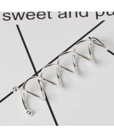 20 Pieces Spiral Bobby Pins for Bridal Bun and DIY Hair Styles - Silver - Buy Online on GoSupps.com