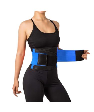 Back Brace Lumbar Support Back Brace Waist Decompression Belt Spine Breathable Lumbar Support Corset Waist Belt(Blue Small) Small Blue