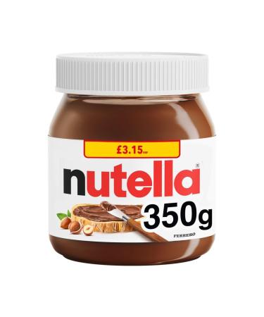 Nutella Hazelnut Cocoa Chocolate Spread Jars (6 x 350g PMP Jars) 6 x 350g Jars