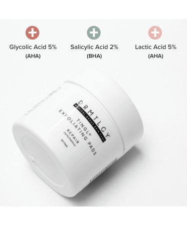 tingl Exfoliator Pads - Anti Aging Acne Treatment with Glycolic, Lactic & Salicylic Acid - Pore Minimizer & Blackhead Remover - Buy Online on GoSupps.com