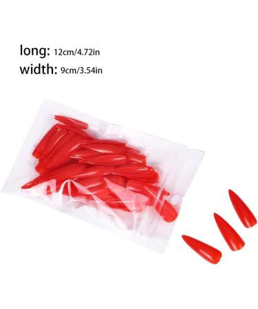 dijiusidy 1 Set Press on Nails Almond Fingernails Stick Solid Color Full Cover Art Decals Salon Supplies DIY Decorations No.6 red - Buy Online on GoSupps.com