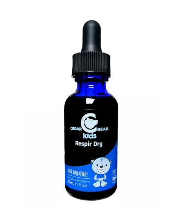 Cedar Bear Respir Dry for Kids - Herbal Supplement That Dries Wet Gunky Coughs & Runny Noses 1 fl oz (Pack of 1)