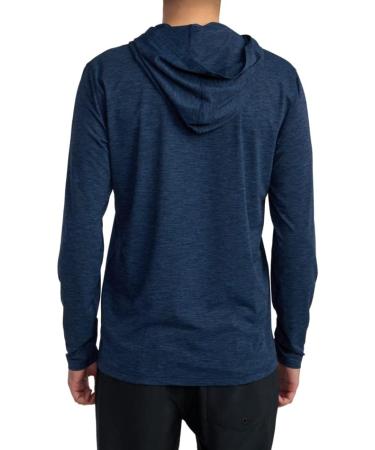 RVCA Men's Long Sleeve Hooded Surf Shirt - Rvca Print/Navy Heather Large - Buy Online on GoSupps.com