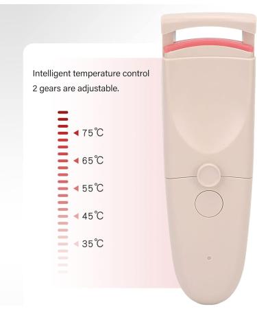 Verdant Touch Apricot Heated Lash Curler Heated Eyelash Curler USB Chargeable Electric Lash Curler 2 Gears Portable Long Lasting Heating Apricot - Buy Online on GoSupps.com