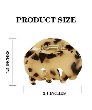4 Pack 2.1 Inch Tortoise Shell Hair Claw Clips - French Design Hair Barrettes for Women and Girls - Buy Online on GoSupps.com