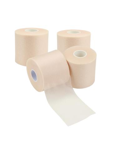 Wrap Tape Athletic Foam Sports Tapes (4-Rolls) Protect for Ankles Wrists Hands and Knees Wrap Bandage for Ankles Wrists Hands and Knees 27.0 x 0.7 Meters - Beige