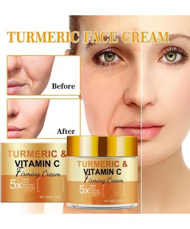 JIAOY Turmeric Vitamin C Face Cream Turmeric Facial Moisturizer for Dark Spots Wrinkles Uneven Skin Tone Antiaging Turmeric Whitening Cream Vitamin C Cream for 4 Pieces - Buy Online on GoSupps.com