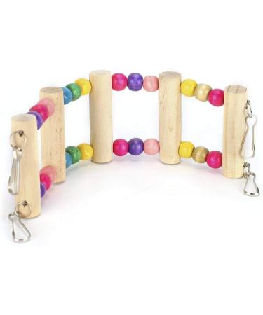 Pet Parrot Suspension Bridge Wooden Bird Cage Ladder Bridge Climbing Swing Toy for Cockatiel Parakeet Bird Perch Stand Pet Bird Cage Accessories for Rats Hamster Squirrel (6x48cm) - Buy Online on GoSupps.com