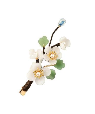 Lurrose Bridal Hair Clip Bridal Hair Clips Floral Hair Headdress Chinese Style Floral Hair Clips for Woman Girl Kids Tiara