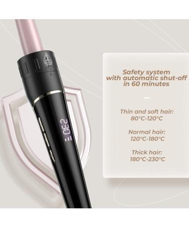 Curling Wand Iron Tongs 5-in-1 Multi-Styler with Ceramic Barrels and LCD Temperature Control - 9mm-32mm, PTC, 80 C-230 C - 22.5 x 13 x 13 cm - Buy Online on GoSupps.com
