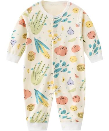 MAMIMAKA Cotton Footed Pajamas for Boys and Girls 9-18 Months - Long Sleeve Onesies for Newborns - Buy Online on GoSupps.com