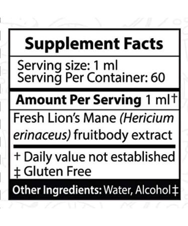 Lone Star Mushrooms Lions Mane Dual Liquid Extract/Tincture | Organic Fruiting Bodies only | Grown in USA | Highly Concentrated | Memory Focus Immunity | No Grain/Filler - Buy Online on GoSupps.com