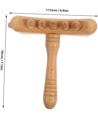 Lurrose Wooden Gua Sha Stick - Back Massager & Scratch Tool for Thai Massage - Beech Wood Therapy Device 18x17.5cm - Buy Online on GoSupps.com