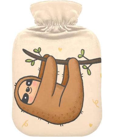 Naanle Sweet Sloth Cartoon Hot Water Bottle - 2L Transparent Large Heat Therapy for Bed Hand & Feet Pain Relief - Buy Online on GoSupps.com