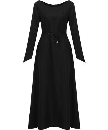 V tements m di vaux pour femme style steampunk gothique viking long r tro costume de pirate renaissance robe franges robe d' t festive pour Halloween carnaval 3XL Noir - Buy Online on GoSupps.com
