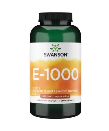 Swanson Natural Vitamin E 1000 Iu (671.10 Milligrams) 250 Sgels