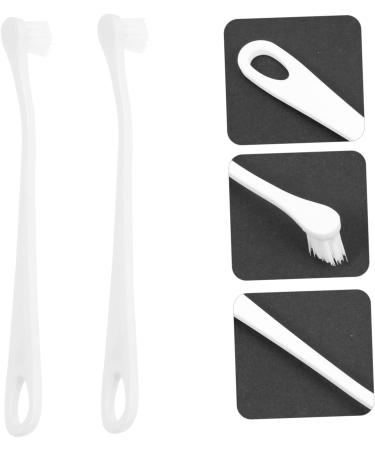 Beavorty 2pcs Teeth Oral Dog Portable Pets Cat Supplies Soft-bristle Pet Manual Cleaning Tooth 1 count (Pack of 1) White - Buy Online on GoSupps.com
