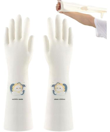 Dish Gloves | Comfortable Waterproof Dishwashing Cleaning Gloves | Reusable PVC Household Women Gloves for Laundry Kitchen Gardening A/v Chick - Buy Online on GoSupps.com