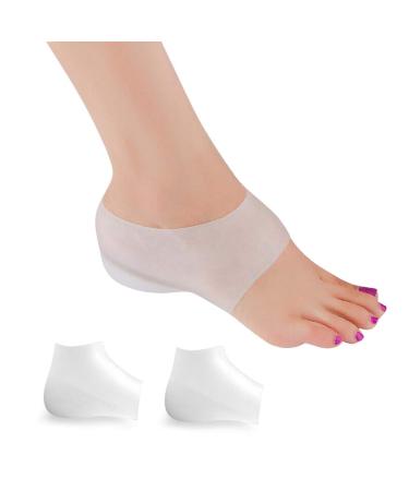 Invisible Height Increase Insole  Wearable Heel Cushion Inserts Shoe Soft Silicone Heel Lift Insole Leg Lengthen for Men and Women  1.4in White 1.4in