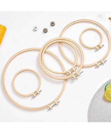 VITKSTAR 5-Piece Plastic Embroidery Hoop Set - 3 to 8 inch Circle Cross Stitch Hoops for Embroidery and Cross Stitch (Multicolour/Light Yellow) - Buy Online on GoSupps.com