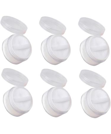 Housoutil 12 Pcs Portable Cosmetic Bottle Powder Box Powder Puff Holder Clear Powder Case Travel Pack Bottled 7.2X7.2cmx2pcs Whitex2pcs - Buy Online on GoSupps.com