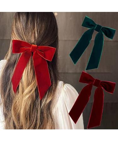 Shop LCSD Vintage Black & Red Velvet Loop Hair Clip for Women - Elegant Hair Jewelry - Buy Online on GoSupps.com