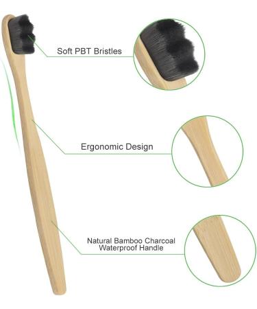 Very Soft Toothbrush Set - 4 Pieces Micro Nano Manual for Kids & Adults | 20 000 Bristles for Tooth Sensitivity & Gum Protection - White & Gray - Buy Online on GoSupps.com