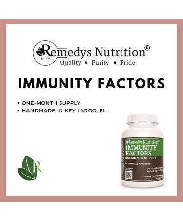 Remedy's nutrition Immunity Factors | 1 000mg 60 Vegan Capsules Herbal Dietary Supplement | Two Month Supply - Buy Online on GoSupps.com