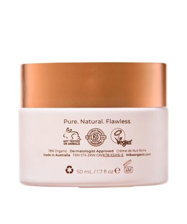 INIKA Organic Phytofuse Renew Rich Night Cream - Hydrating Anti-Aging Formula | Buy Internationally - Buy Online on GoSupps.com