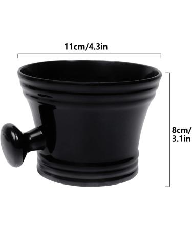 Qaziuy Men's Shaving Bowl with Handle - Classic Black Soap Shell for a Perfect Shave | Traditional Shaving Brush Accessory - Buy Online on GoSupps.com