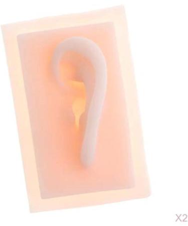 2 x Silicone Acupuncture Ear Model - Left Flexible Soft Artificial Display for Acupuncture Training - Buy Online on GoSupps.com