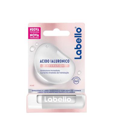Labello hyaluronic acid lip hydration plus ros 5.2g ultra -light lip balm lip balm with hyaluronic acid for full -flated lips lip balm for 24 hours of moisture - Buy Online on GoSupps.com