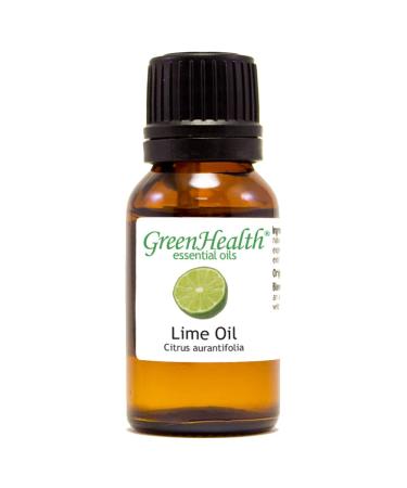 Lime Essential Oil 1/2 fl oz (15 ml) Glass Bottle 100% Pure Essential Oil GreenHealth
