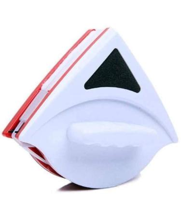 Window Double Side Glass Wiper Cleaner Surface Useful Safe Glass Scraper (Red)