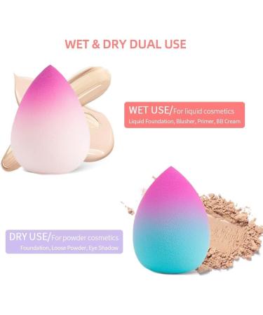 Makeup Sponge Gradient Color Egg Foundation Sponge Water Drop Shape Smooth Applying Cosmetic Puff Powder Wet/Dry Dual Use (Color : Type-3) - Buy Online on GoSupps.com