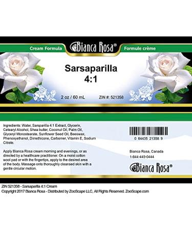 Bianca Rosa Sarsaparilla 4:1 Cream (2 oz ZIN: 521358) - 2 Pack - Buy Online on GoSupps.com