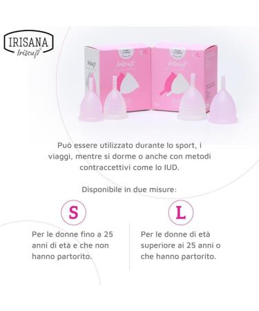 Shop Irisana Menstrual Cup Size L - 100% Surgical Silicone Transparent Eco-Friendly | Iriscup for IUP Compatibility - Buy Online on GoSupps.com