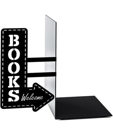 Buy Balvi Black Metal Bookend - Stylish & Durable Bookshop Organizer for Home & Office | International Shipping Available - Buy Online on GoSupps.com