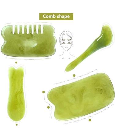 Buy Tumnea Gua Sha Set - 7Pcs Jade Massage Tool for Face Neck & Body | International Shipping Available - Buy Online on GoSupps.com