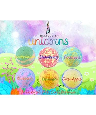 Unicorn Bath Bombs for Girls - 6 Pack with Jewelry Inside & Gift Box - Natural & Organic, Skin Moisturizing Bath Bombs for Kids - Birthday Gift - Buy Online on GoSupps.com